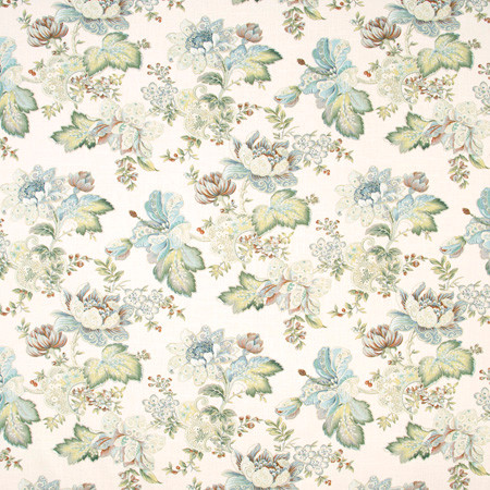 Carole Fabric River Tour White Tea Blue Forest 100% Cotton-SSR China 27" V, 27" H 54" - My Fabric Connection -