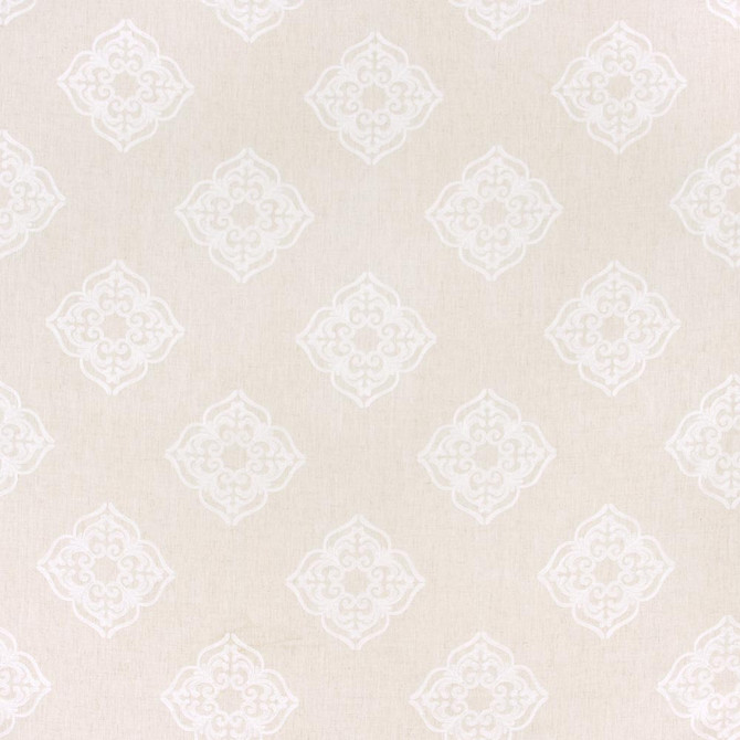 Carole Fabric Parlor Games White Coconut Cream 95% Polyester, 5% Linen China N/A Horizontal: 1175 and Vertical: 1175 54 - My Fabric Connection -
