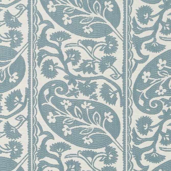Robert Allen Fabric Chenova Blue Pine Enchanting Color INDIA - Horizontal: 13.5 inches and Vertical: 8 inches 55 inches - My Fabric Connection -