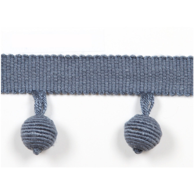 Europatex Fabric Le Lin Beaded Fringe - Blue Le Lin Collection 63% Linen / 37% Rayon China See Sample Horizontal: N/A and Vertical: N/A 1.46 inches  - My Fabric Connection -
