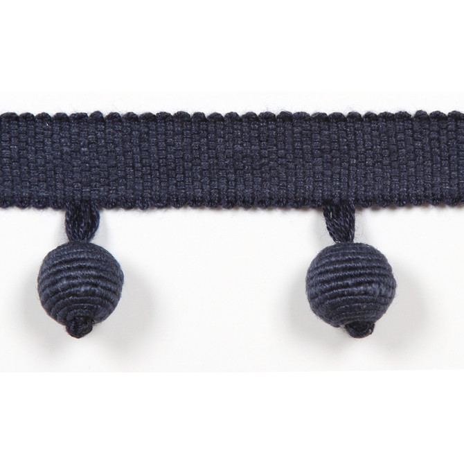 Europatex Fabric Le Lin Beaded Fringe Navy Le Lin 63% Linen, 37% Rayon 1.46 inches - My Fabric Connection -