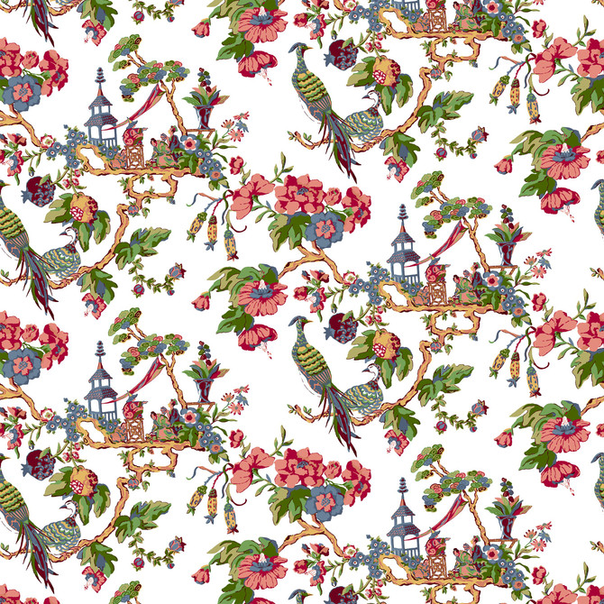 Bassett Mcnab Fabric 7224-7 Oriental Sage BASSETT MCNAB PRINTS 65%LIN 26%COT 9%NYL ENGLAND Horizontal: 54 and Vertical: 25.25 54 in - My Fabric Connection -