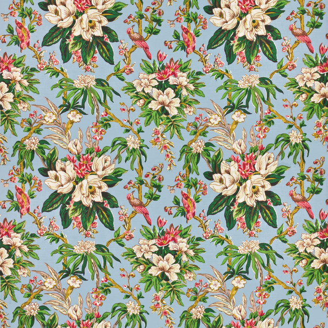 Bassett Mcnab Fabric 7535-4 Veranda Fabric 60%LIN 40%COT USA </p><p>Repeat: H: 27.000, V: 27.500 54 in - My Fabric Connection -