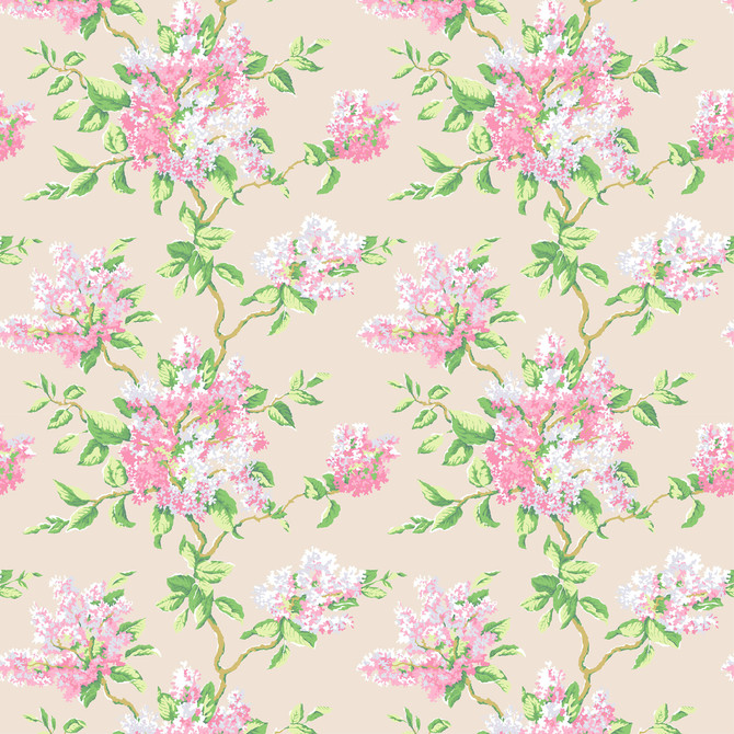 Bassett Mcnab Fabric 7583-7 Lilacs Fabric ENGLAND </p><p>Repeat: H: 27.000, V: 25.250 54 in - My Fabric Connection -