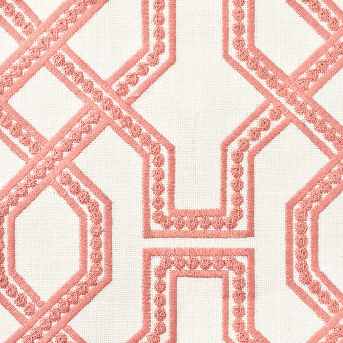 Stout Fabric Crux 1 Shrimp COMFORTABLE LIVING BLUSH/GINGER 100%POL %VEMB INDIA Horizontal: 6.625 and Vertical: 6.25 51 in - My Fabric Connection -