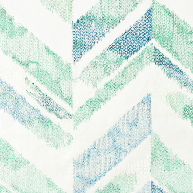 Stout Fabric Fernbrook 2 Opal COMFORTABLE LIVING MINERAL/TEAL 60%POL 40%COT %BEMB INDIA FLAME RETARDANT-N.F.P.A. 701 SMALL SCALE Horizontal: 16.875 and Vertical: 15.000 51 in - My Fabric Connection -