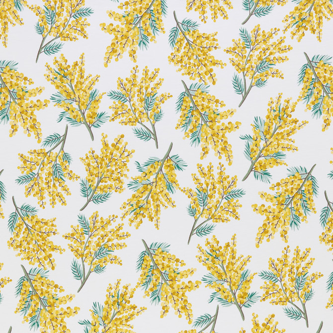 Stout Fabric Mellow 1 Lemon Fabric TURKEY </p><p>Repeat: H: 27.125, V: 32.250 55 in - My Fabric Connection -