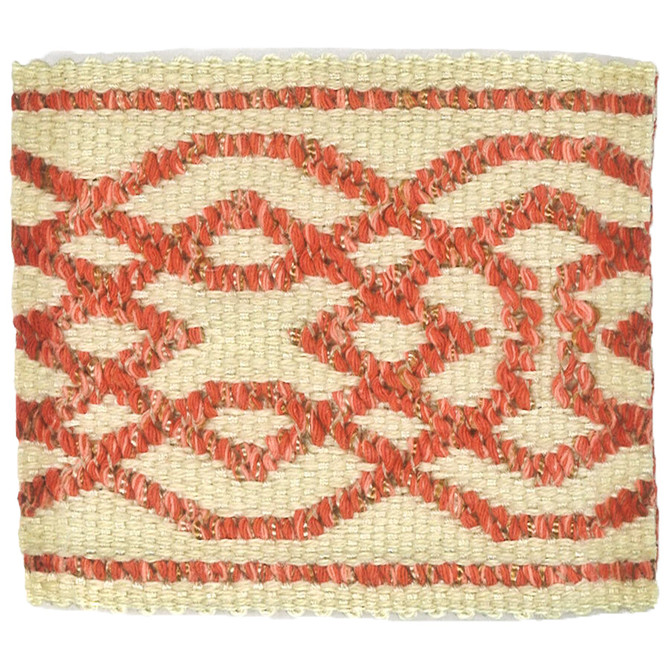 Stout Trim Birkhoff 7 Coral TREND ALERT TRIM 41%COT 34%LIN 22%SVI 3%POL CHINA Horizontal: 2.75 and Vertical: 0 2.38 in - My Fabric Connection -