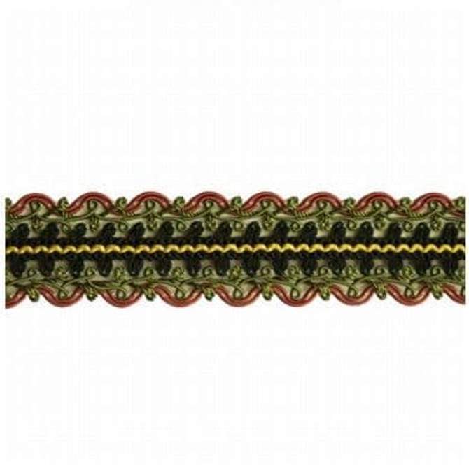 Stout Trim Hemingway 53 Licorice ART OF DESIGN BRAIDS/GIMP/BORDER 70%SVI 17%COT 13%NYL CHINA Horizontal: 0 and Vertical: 0 1.37 in - My Fabric Connection -