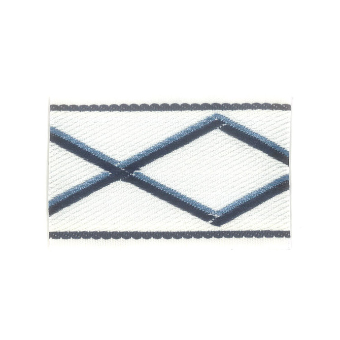 Stout Trim Yakima 3 Denim Trim 52%SVI 48%POL CHINA </p><p>Repeat: H: 2.750, V: 0.000 2.25 in - My Fabric Connection -