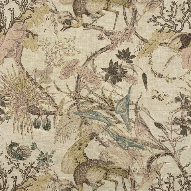 Magnolia Fabric Floater Cameo - 100% Linen Uk 25000 Horizontal: 27 and Vertical: 24 54" - My Fabric Connection -