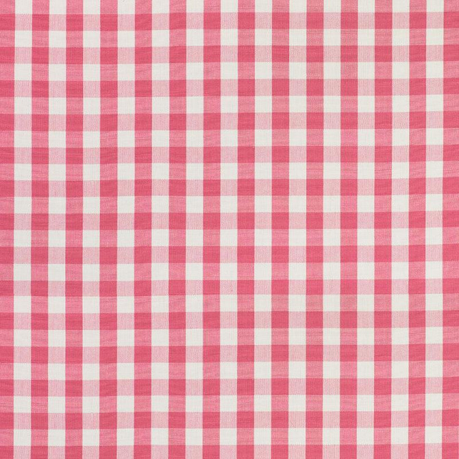 Schumacher Fabric Elton Cotton Check Magenta 77310 Revisit Of Popular Patterns 1.25" - My Fabric Connection -