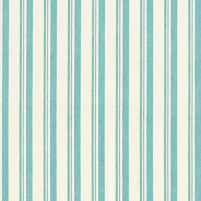 Schumacher Fabric Capri Aqua/White 69444 MILES REDD See Sample ITALY - </p><p>Repeat: Horizontal: 1 5/8" (4CM) and Vertical: - 60" (152CM) - My Fabric Connection -