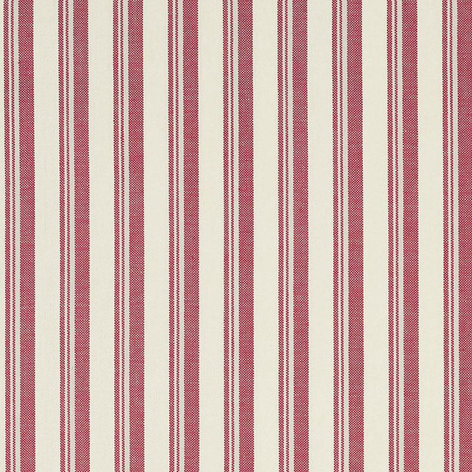 Schumacher Fabric Capri Red/White 69445 Miles Redd 1.62" - My Fabric Connection -