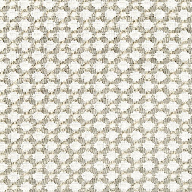Schumacher Fabric Betwixt Stone/White 65682 Essentials: Small-Scale Upholstery 1.62" - My Fabric Connection -