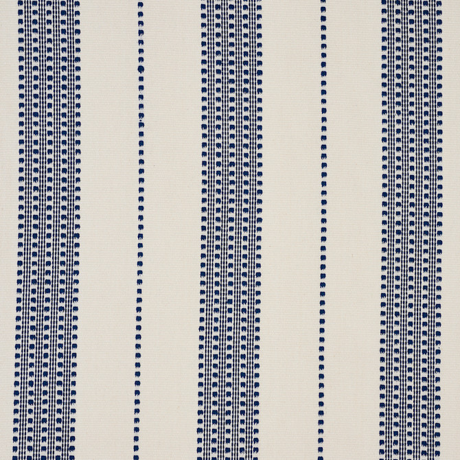Schumacher Fabric Lubeck Stripe Navy 79090 SCANDINAVIAN MODERN COTTON 100% INDIA </p><p>Repeat: Horizontal: HORZ 6 5/8" (17CM) and Vertical: 53 - My Fabric Connection -