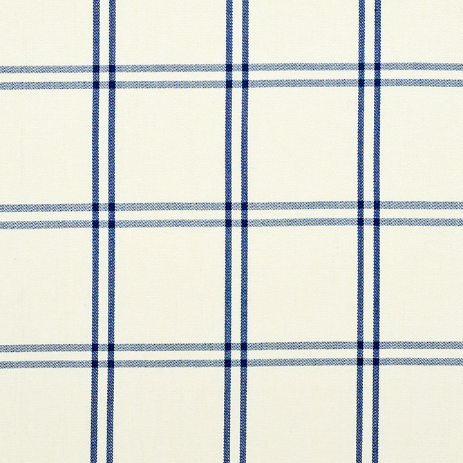 Schumacher Fabric Luberon Plaid Blue 55716 NEW TRADITIONAL II See Sample INDIA - </p><p>Repeat: Horizontal: 5 3/8" (14CM) and Vertical: 5 3/8" (14CM) 54" WIDE (137CM) - My Fabric Connection -
