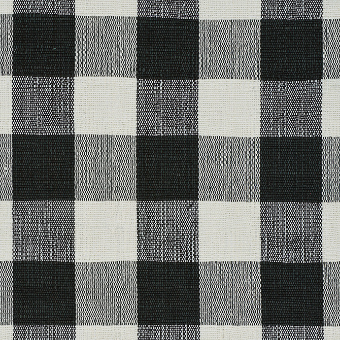 Schumacher Fabric Barnes Performance Check Black 77552 NEW TRADITIONAL II See Sample INDIA - </p><p>Repeat: Horizontal: 6 1/4" (16CM) and Vertical: 6 1/4" (16CM) 55" (140CM) - My Fabric Connection -