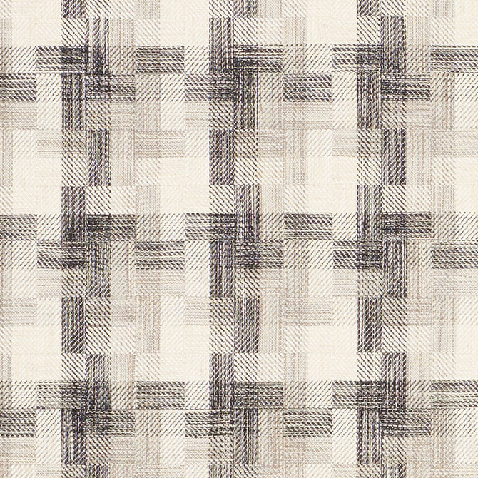 Schumacher Fabric Boro Plaid Charcoal 73741 FOLK ART See Sample INDIA - </p><p>Repeat: Horizontal: 6 1/8" (16CM) and Vertical: 7" (18CM) 55 1/2" (141CM) - My Fabric Connection -