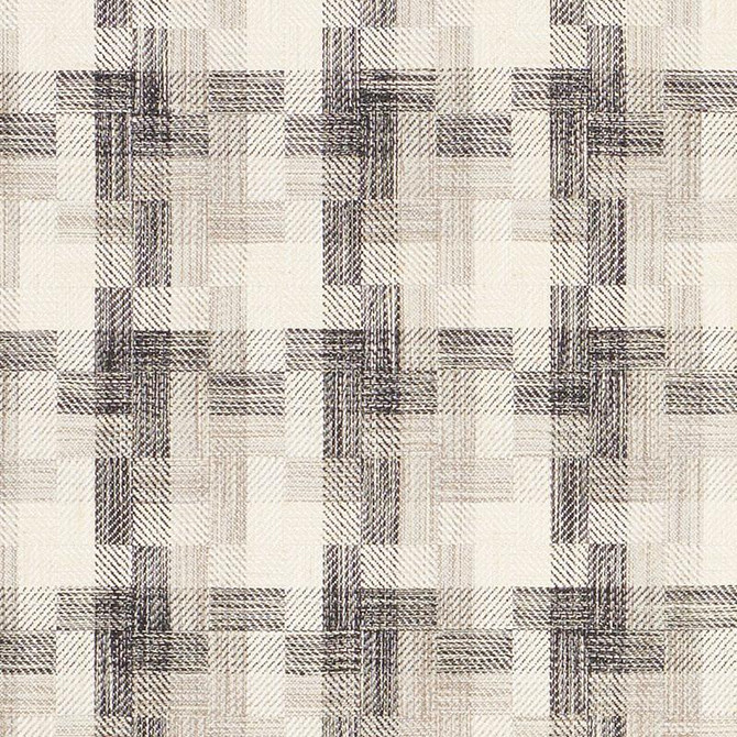 Schumacher Fabric Boro Plaid Charcoal 73741 Folk Art 6.12" - My Fabric Connection -