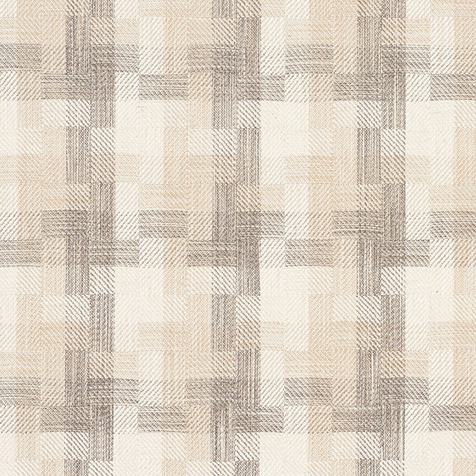 Schumacher Fabric Boro Plaid Natural 73742 FOLK ART See Sample INDIA - </p><p>Repeat: Horizontal: 6 1/8" (16CM) and Vertical: 7" (18CM) 55 1/2" (141CM) - My Fabric Connection -