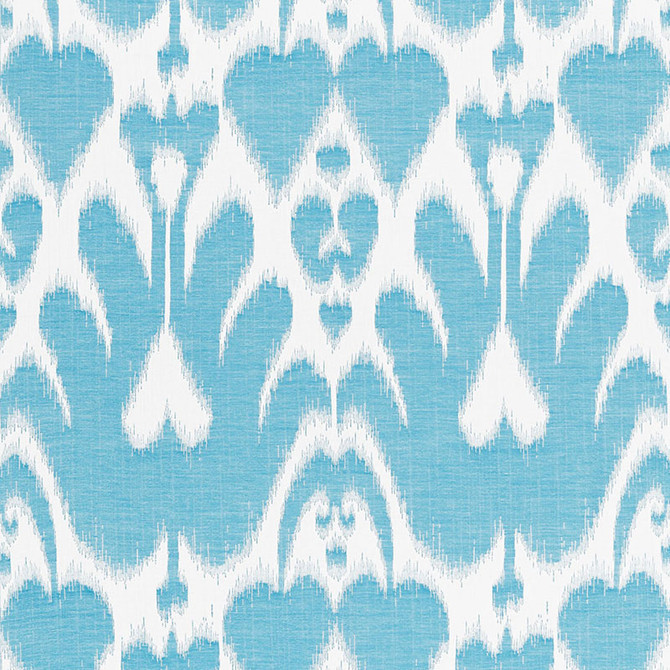 Schumacher Fabric Lela Cotton Ikat Caribbean 68581 CLASSIC WOVENS NBK See Sample ITALY MEDIUM DUTY </p><p>Repeat: Horizontal: 13 3/4" (35CM) and Vertical: 21 3/4" (55CM) 55" WIDE (140CM) - My Fabric Connection -