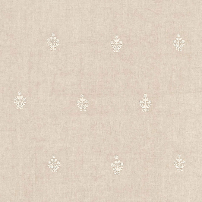 Schumacher Fabric Maria Embroidery Linen 67791 FIRENZE / SHEERS LINEN 68% COTTON 32% INDIA </p><p>Repeat: Horizontal: 4 1/4" (11CM) and Vertical: 16 3/4" (43CM) 51 - My Fabric Connection -