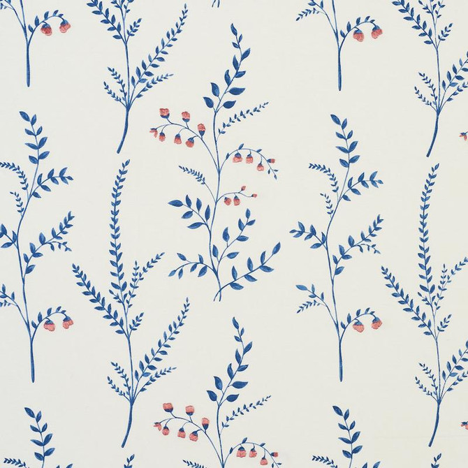 Schumacher Fabric Cynthia Embroidered Print Blue 78350 Exquisite Embroideries 17.0" - My Fabric Connection -