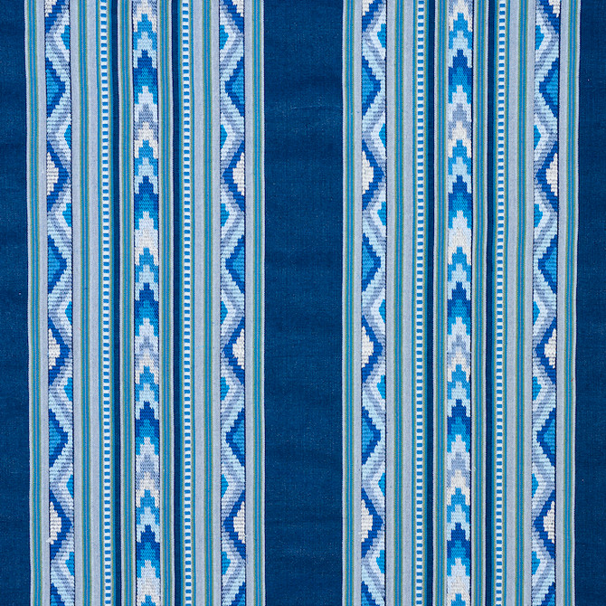 Schumacher Fabric Zarzuela Stripe Embroidery Indigo 78390 EXQUISITE EMBROIDERIES COTTON 68% LINEN 32% INDIA </p><p>Repeat: Horizontal: 13 1/4" (34CM) and Vertical: 7 7/8" (20CM) 53 - My Fabric Connection -