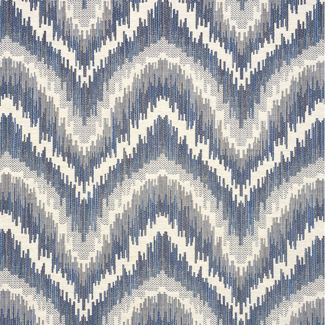 Schumacher Fabric Von Armin Blue 77192 STEP LIVELY See Sample ITALY - </p><p>Repeat: Horizontal: 14" (36CM) and Vertical: 10 1/2" (27CM) 57" (145CM) - My Fabric Connection -