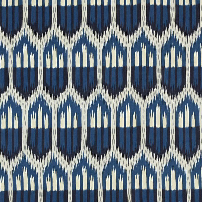 Schumacher Fabric Bukhara Ikat Indigo 176084 IKAT COLLECTION See Sample ITALY LIGHT DUTY </p><p>Repeat: Horizontal: 13 1/8" (33CM) and Vertical: 27 1/2" (70CM) 53 1/4" (135CM) - My Fabric Connection -