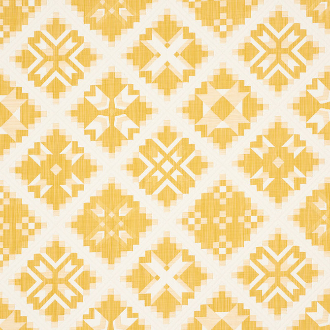 Schumacher Fabric Tristan Patchwork Yellow 76762 FOLK ART COTTON 85% ACRYLIC 15% ITALY </p><p>Repeat: Horizontal: 13 1/2" (34CM) and Vertical: 13 1/2" (34CM) 53.25 - My Fabric Connection -