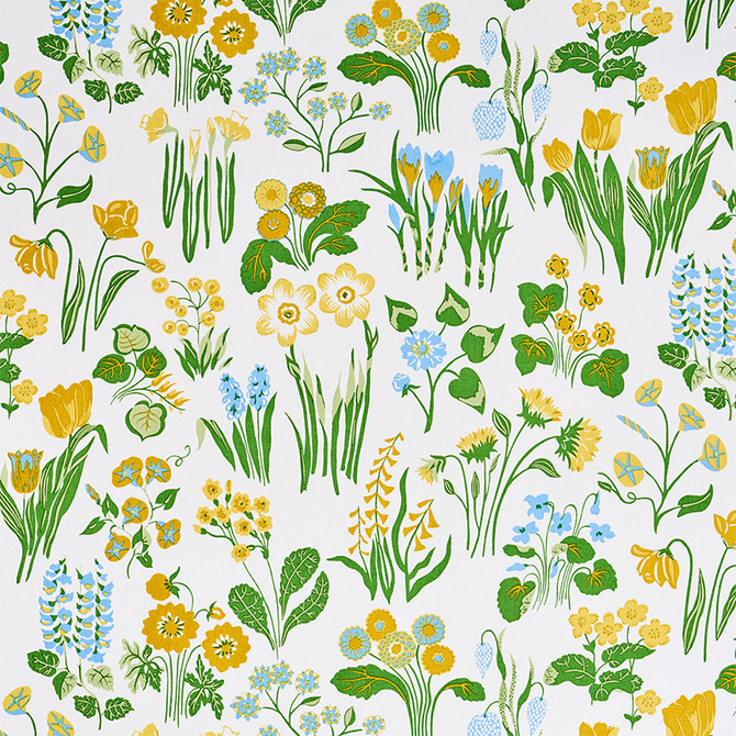 Schumacher Fabric Carly Sky 179081 FLOWER POWER See Sample UNITED STATES OF AMERICA HEAVY DURABILITY </p><p>Repeat: Horizontal: 27" (69CM) and Vertical: 27" (69CM) 54" (137CM) - My Fabric Connection -