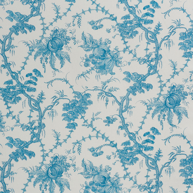 Schumacher Fabric San Cristobal Toile Peacock 178731 SCHUMACHER CLASSICS LINEN 100% UNITED KINGDOM </p><p>Repeat: Horizontal: 55" (140CM) and Vertical: 29 1/2" (75CM) 55.25 - My Fabric Connection -