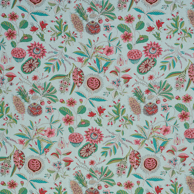 Schumacher Fabric Roca Redonda Mineral & Pink 178770 SCHUMACHER CLASSICS LINEN 100% UNITED KINGDOM </p><p>Repeat: Horizontal: 27 1/4" (69CM) and Vertical: 39 1/2" (100CM) 54.75 - My Fabric Connection -