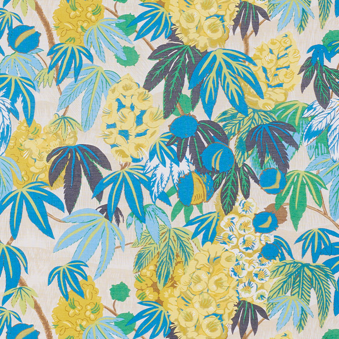 Schumacher Fabric Del Lungo Citron 178641 TROPICANA LINEN 90% NYLON 10% UNITED KINGDOM </p><p>Repeat: Horizontal: 27 1/2" (70CM) and Vertical: 22 3/4" (58CM) 55 - My Fabric Connection -