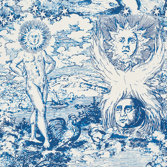 Schumacher Fabric Modern Toile Indigo 178620 JOHNSON HARTIG FOR LIBERTINE COTTON 100% UNITED KINGDOM </p><p>Repeat: Horizontal: 54" (137CM) and Vertical: 69 3/4" (177CM) 54 - My Fabric Connection -