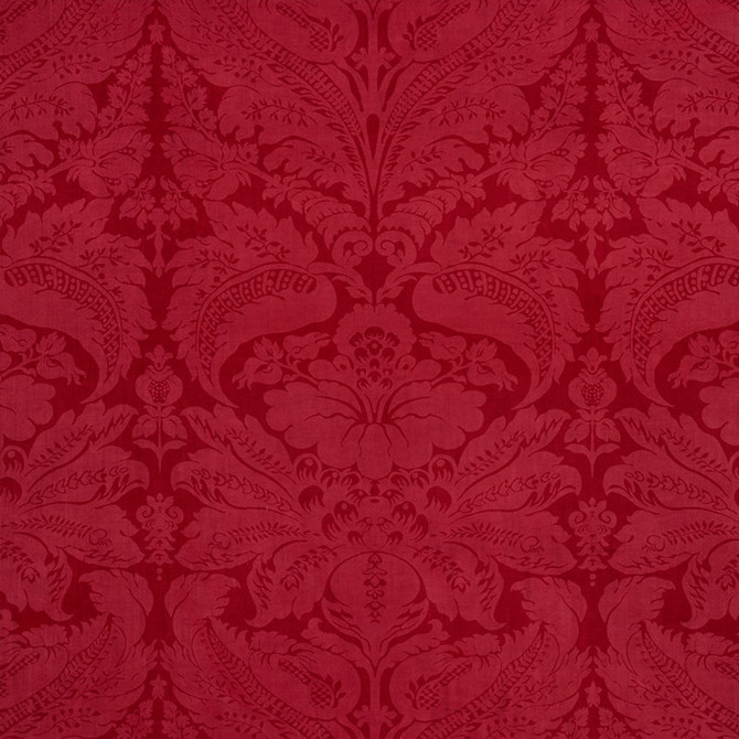 Schumacher Fabric Cordwain Velvet Red 73952 CUT & PATTERNED VELVETS See Sample ITALY - </p><p>Repeat: Horizontal: 27" (69CM) and Vertical: 42" (107CM) 56 1/4" (143CM) - My Fabric Connection -