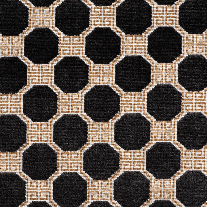 Schumacher Fabric Octavia Velvet Onyx 72795 CUT & PATTERNED VELVETS See Sample BELGIUM MEDIUM DUTY </p><p>Repeat: Horizontal: 2 1/2" (6CM) and Vertical: 2 1/2" (6CM) 53" (135CM) - My Fabric Connection -