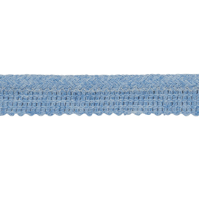 Schumacher Trim Eubie Lip Cord Blue 72422 ESSENTIALS: INDOOR/OUTDOOR TRIM See Sample ITALY - </p><p>Repeat: Horizontal: - and Vertical: - 1/4" (1CM) - My Fabric Connection -
