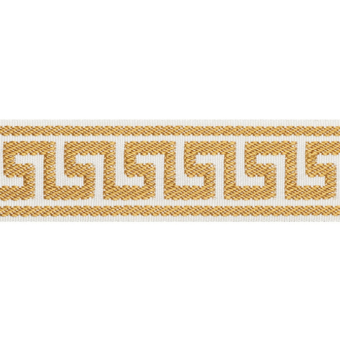 Schumacher Trim Etienne Silk Greek Key Narrow Gold 74683 PERFECT BASICS: TRIMS See Sample CHINA - </p><p>Repeat: Horizontal: - and Vertical: - 1 1/2" (4CM) - My Fabric Connection -