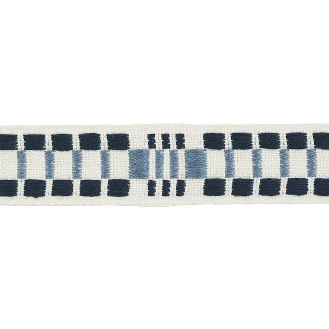 Schumacher Trim Carmo Tape Narrow Indigo 78990 STEPHANIE SEAL BROWN TAPES See Sample UNITED KINGDOM - </p><p>Repeat: Horizontal: - and Vertical: - 7/8" (2CM) - My Fabric Connection -