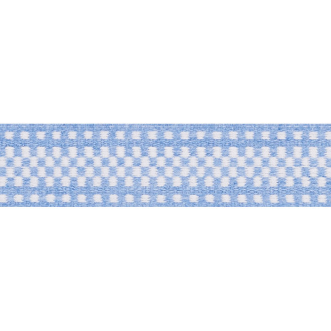 Schumacher Trim Marta Tape Chambray 73651 INDOOR/OUTDOOR II: PRINTS & WOVENS POLYACRYLIC 100% GERMANY </p><p>Repeat: Horizontal: 1/4" (1CM) and Vertical: 1.125 - My Fabric Connection -