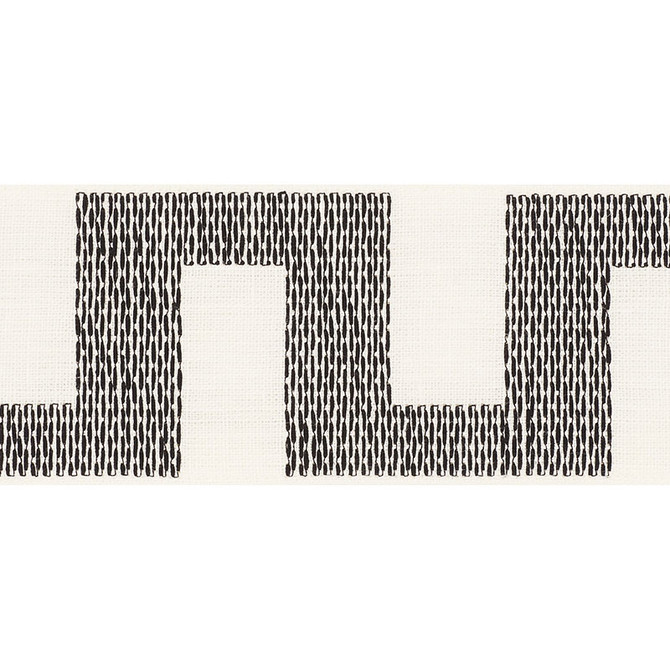 Schumacher Trim Matrix Tape Black 70618 COUTURE TRIMS See Sample INDIA - </p><p>Repeat: Horizontal: 3 3/4" (10CM) and Vertical: - 2 3/4" (7CM) - My Fabric Connection -