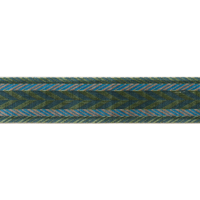 Schumacher Trim Stinson Tape Emerald 74262 RELAXED GLAMOUR VISCOSE 60% COTTON 40% INDIA </p><p>Repeat: Horizontal: 1 1/4" (3CM) and Vertical: 3.25 - My Fabric Connection -