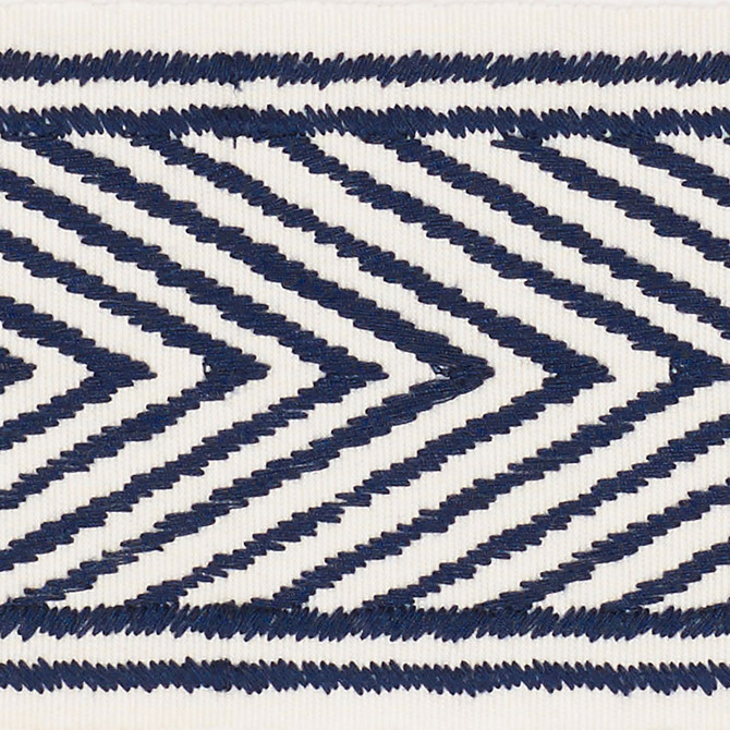 Schumacher Trim Nicholson Tape Navy 69962 CLIQUE COTTON 76% POLYESTER 24% INDIA </p><p>Repeat: Horizontal: 2 3/4" (7CM) and Vertical: 1/2" (1CM) 3 - My Fabric Connection -