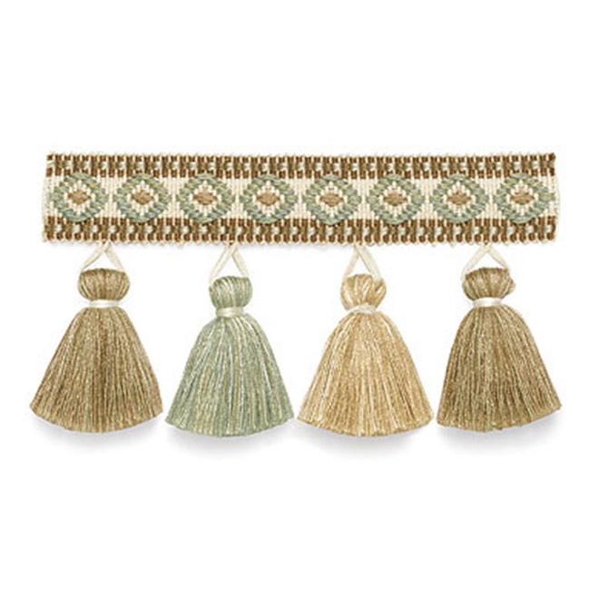 Schumacher Trim Pembury Tassel Fringe Mineral 63152 SOMERSET TRIMMINGS See Sample AUSTRALIA . </p><p>Repeat: Horizontal: - and Vertical: - 2 6/8" WIDE (7CM) - My Fabric Connection -