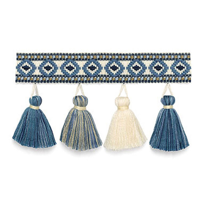 Schumacher Trim Pembury Tassel Fringe Delft 63153 SOMERSET TRIMMINGS ACRYLIC 99% POLYESTER 1% AUSTRALIA </p><p>Repeat: Horizontal: and Vertical: 2.75 - My Fabric Connection -