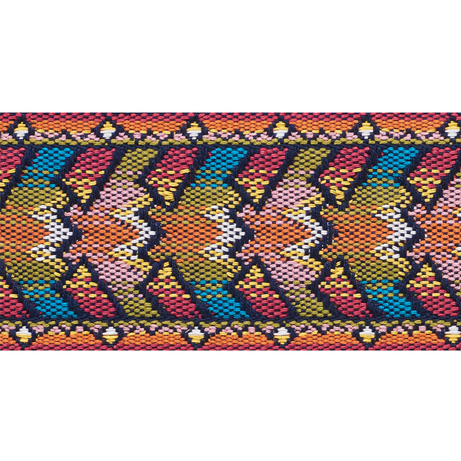 Schumacher Trim Needlework Tape Multi 74272 STATEMENT TAPES VISCOSE 100% GERMANY </p><p>Repeat: Horizontal: 2 1/4" (6CM) and Vertical: 1 5/8" (4CM) 3.25 - My Fabric Connection -