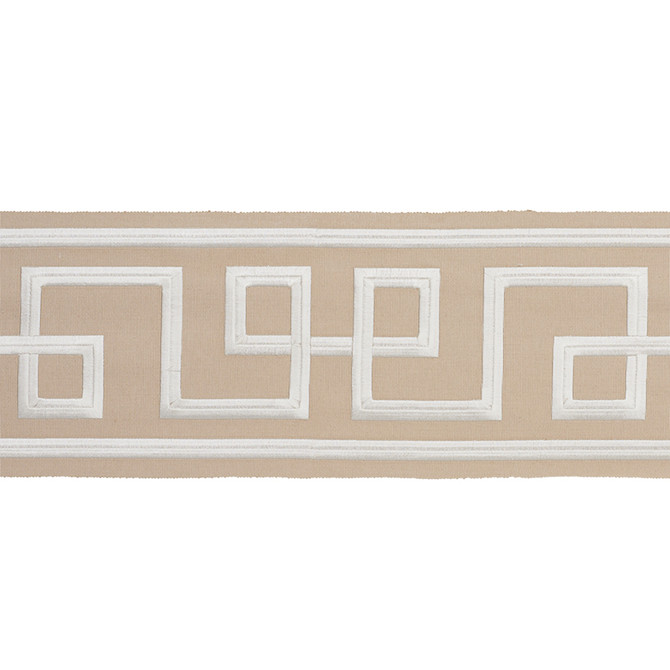 Schumacher Trim Octavius Tape Natural 66168 STATEMENT TRIMS COTTON 85% RAYON EMBROIDERY 15% INDIA </p><p>Repeat: Horizontal: 15" (38CM) and Vertical: 6 - My Fabric Connection -
